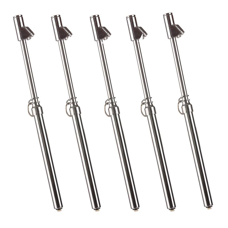 CZC AUTO Tire Pressure Gauge, Straight-on Foot Dual Head Chucks Auto Service Gage, Heavy Duty Air Gauge 10-150PSI 100-1000KPa for Car Truck RV Van (5 Packs, Silver) - Image 1